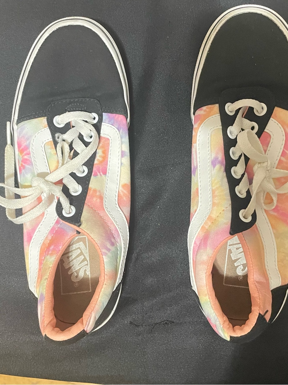 Vans Tie-Dye Old Skool Sneakers - Pastel Rainbow & Black